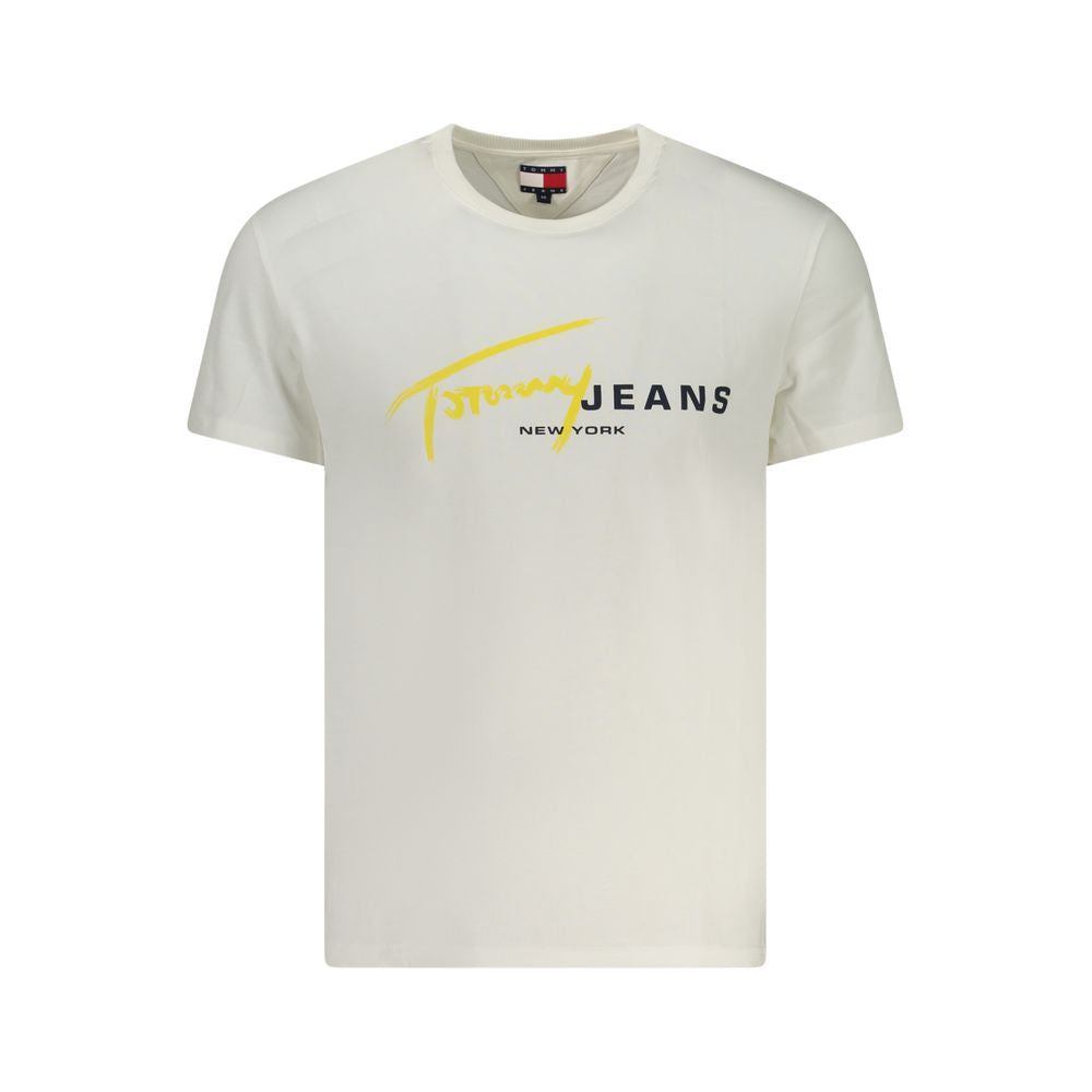 Tommy Hilfiger Weißes Herren-T-Shirt aus Baumwolle