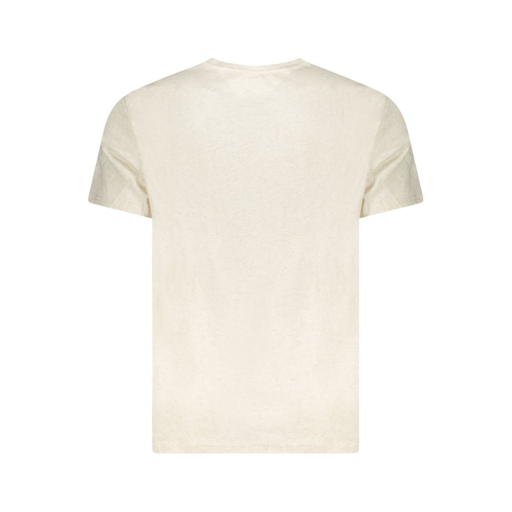 Tommy Hilfiger Beige Baumwoll-T-Shirt für Herren