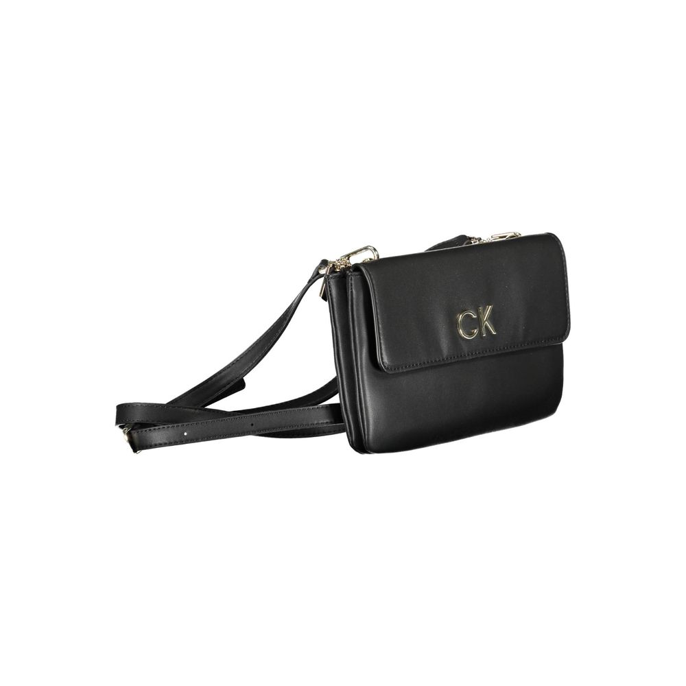 Calvin Klein Schwarze Damen-Handtasche aus Polyester