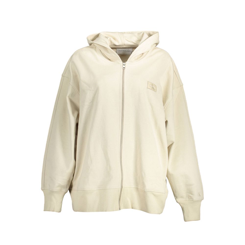 Calvin Klein Beiger Baumwoll-Sweatshirt
