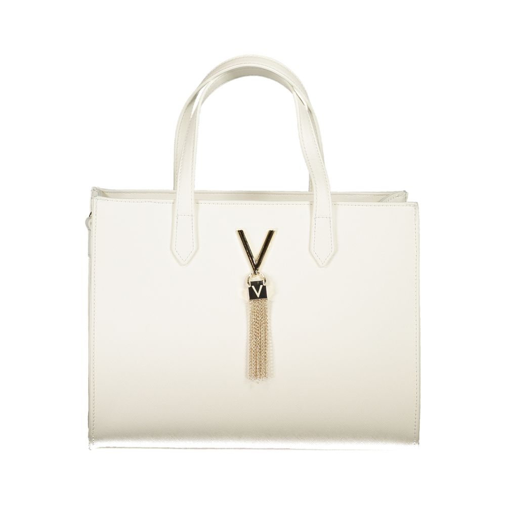 Mario Valentino Weiße Damen-Handtasche aus Polyurethan