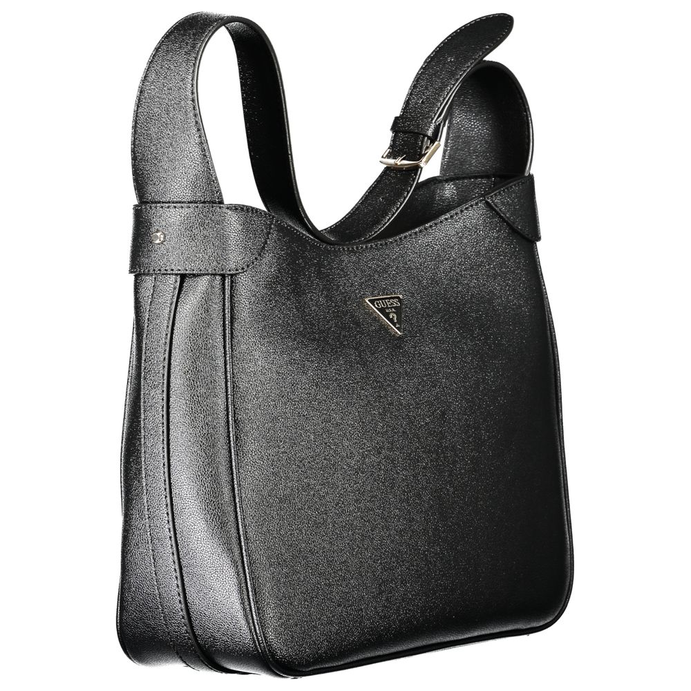 Guess Jeans Schwarze Damen-Handtasche aus Polyurethan