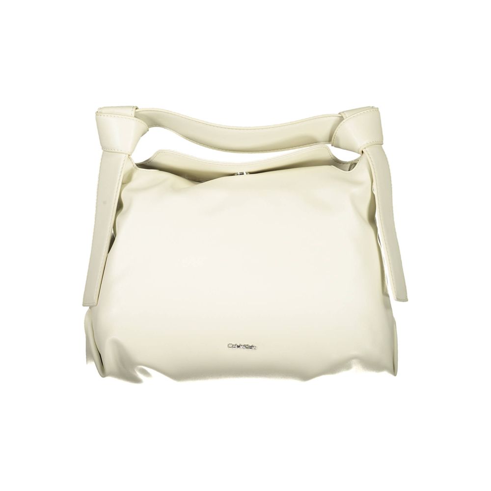 Calvin Klein Beigefarbene Polyester-Handtasche