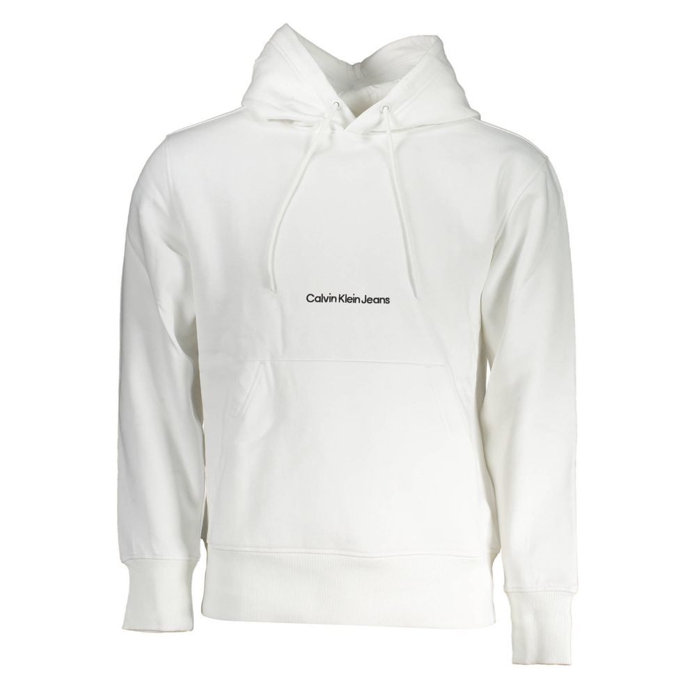 Calvin Klein Weißes Herren-Sweatshirt aus Baumwolle