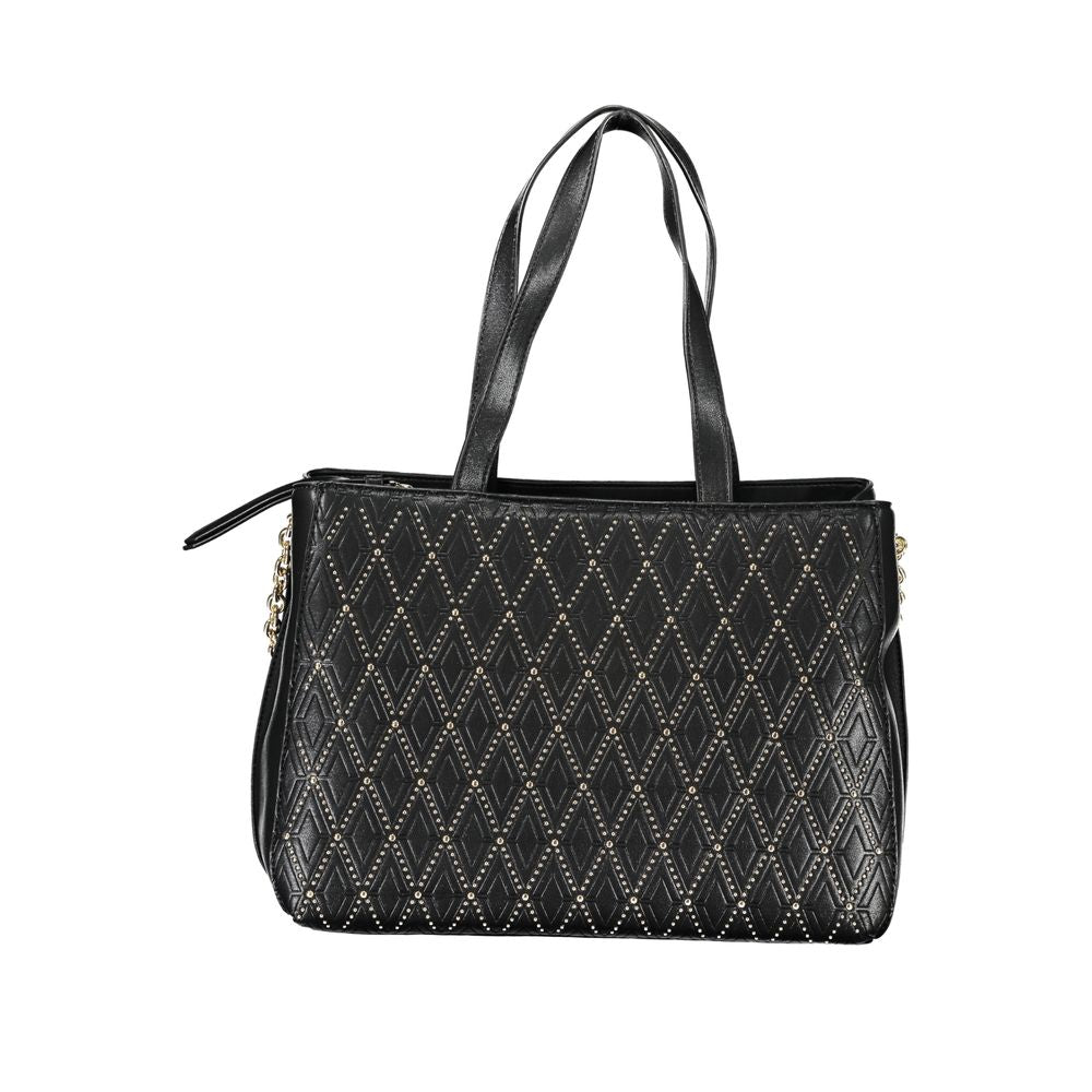 Mario Valentino Schwarze Damen-Handtasche aus Polyurethan