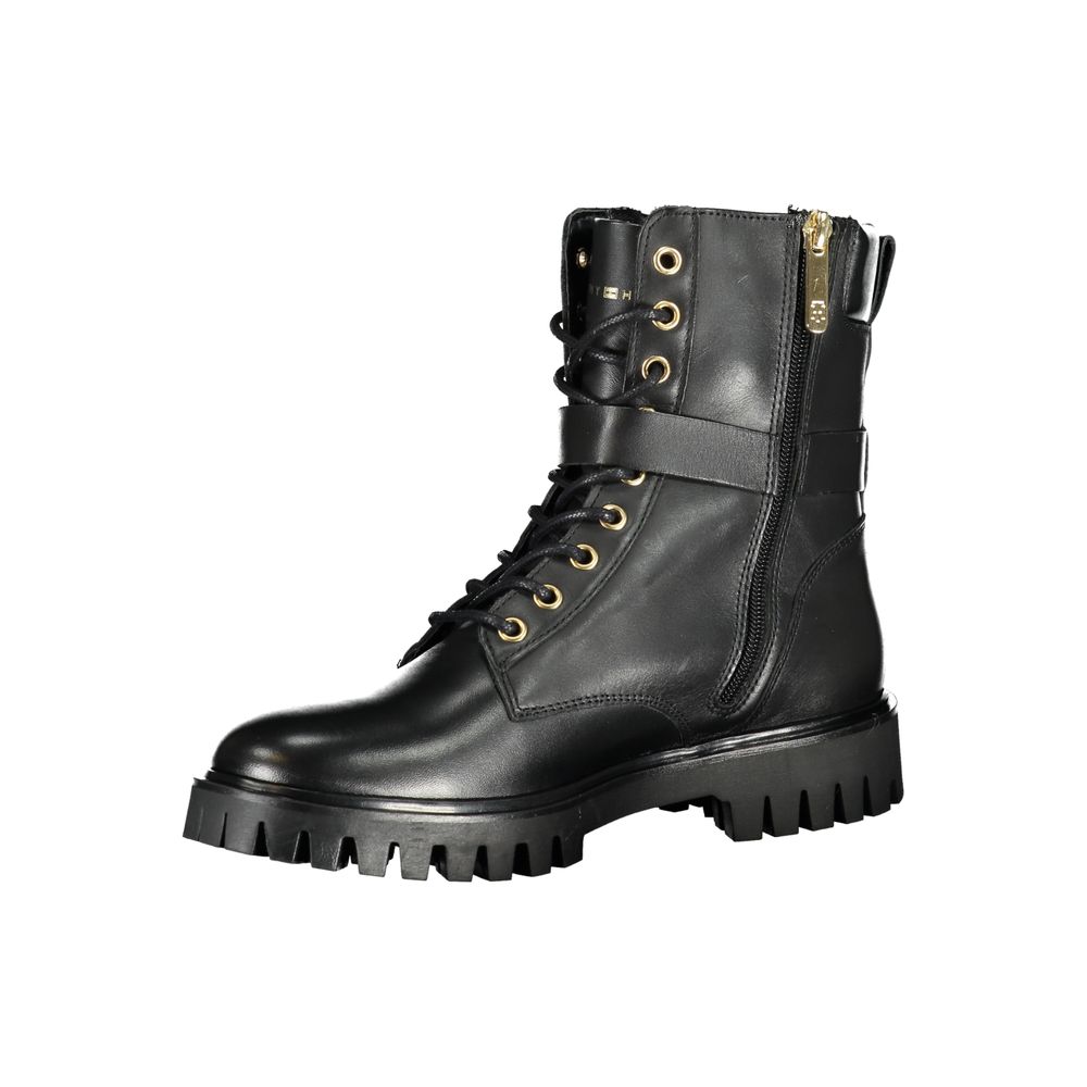 Tommy Hilfiger Schwarzer Polyester-Knöchelstiefel