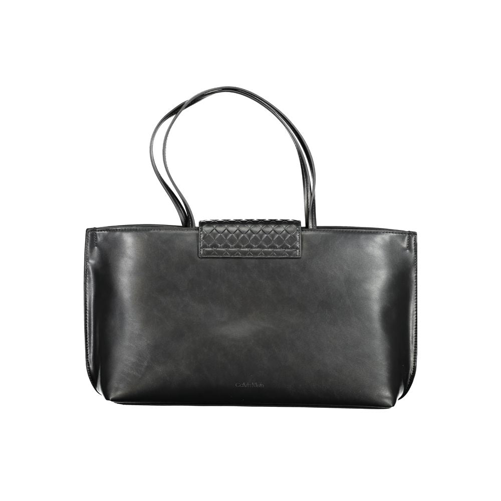 Calvin Klein Schwarze Damen-Handtasche aus Polyester