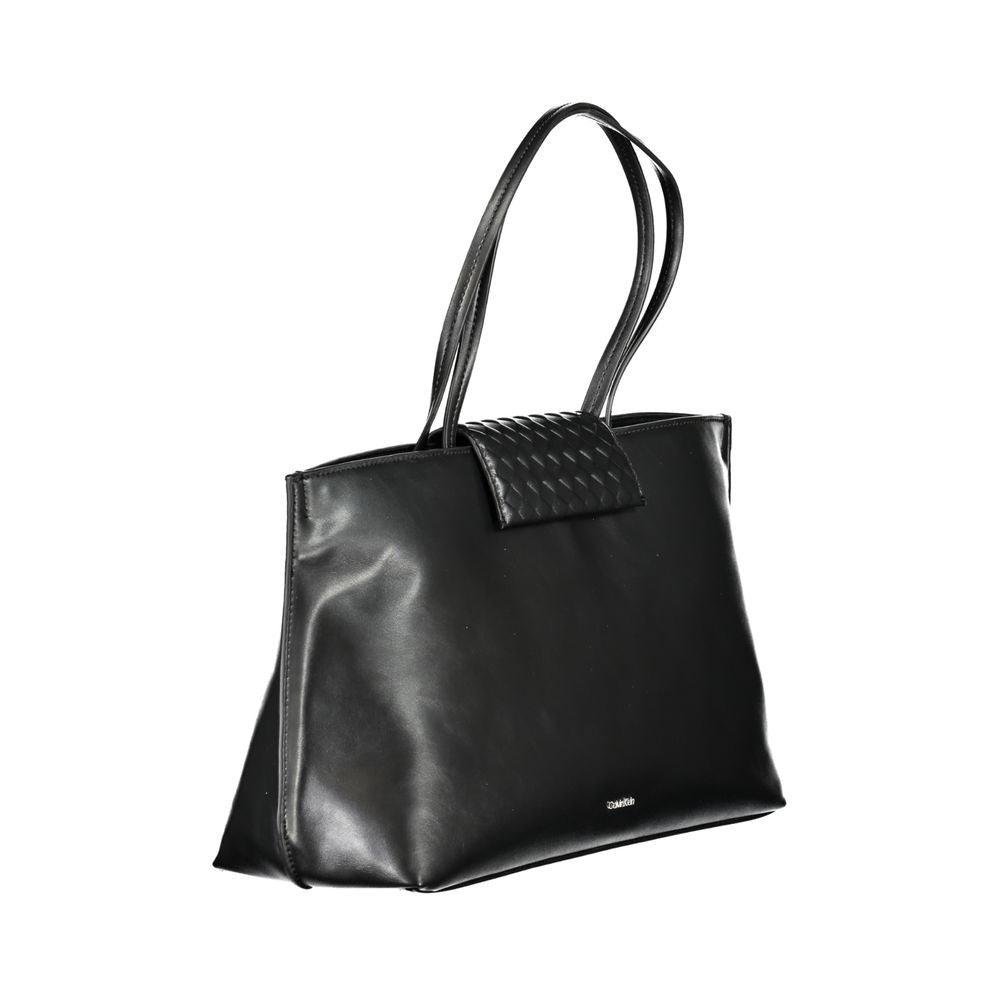 Calvin Klein Schwarze Damen-Handtasche aus Polyester