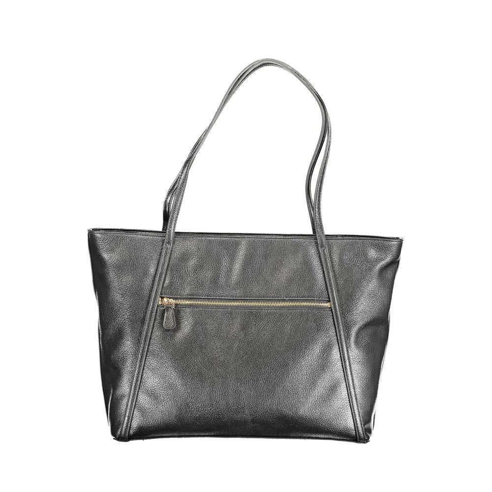 Guess Jeans Schwarze Damen-Handtasche aus Polyurethan