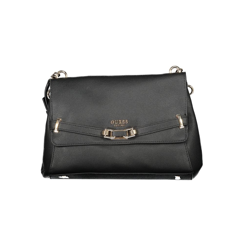Guess Jeans Schwarze Damen-Handtasche aus Polyurethan
