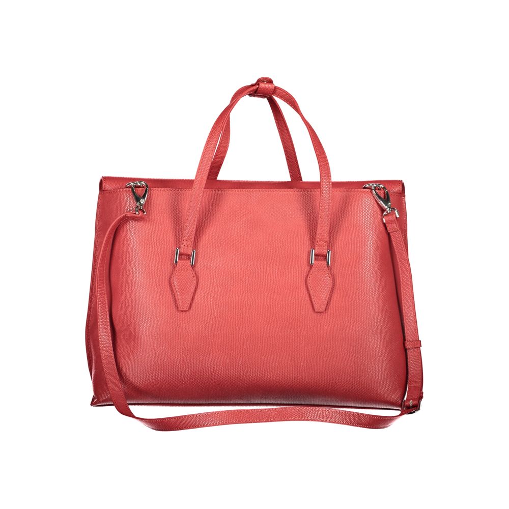 Mario Valentino Rote Damen-Handtasche aus Polyurethan