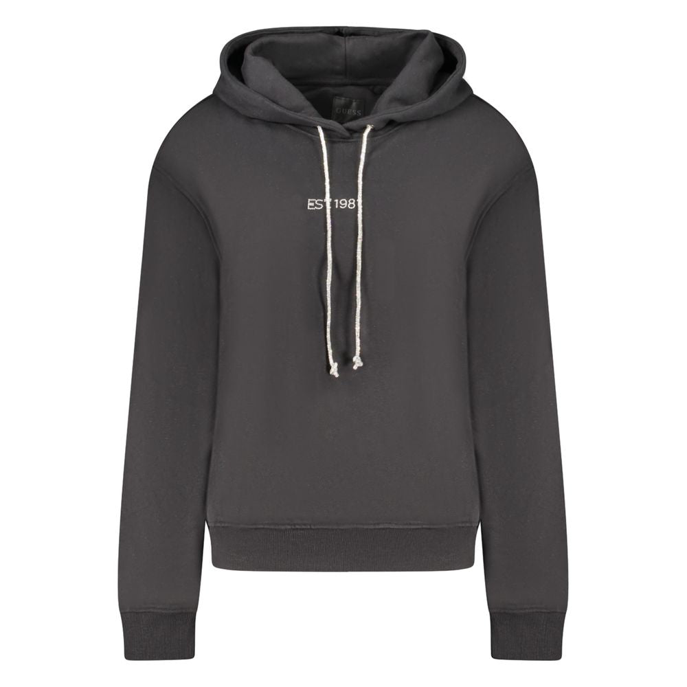 Guess Jeans Schwarzer Baumwoll-Sweatshirt für Damen