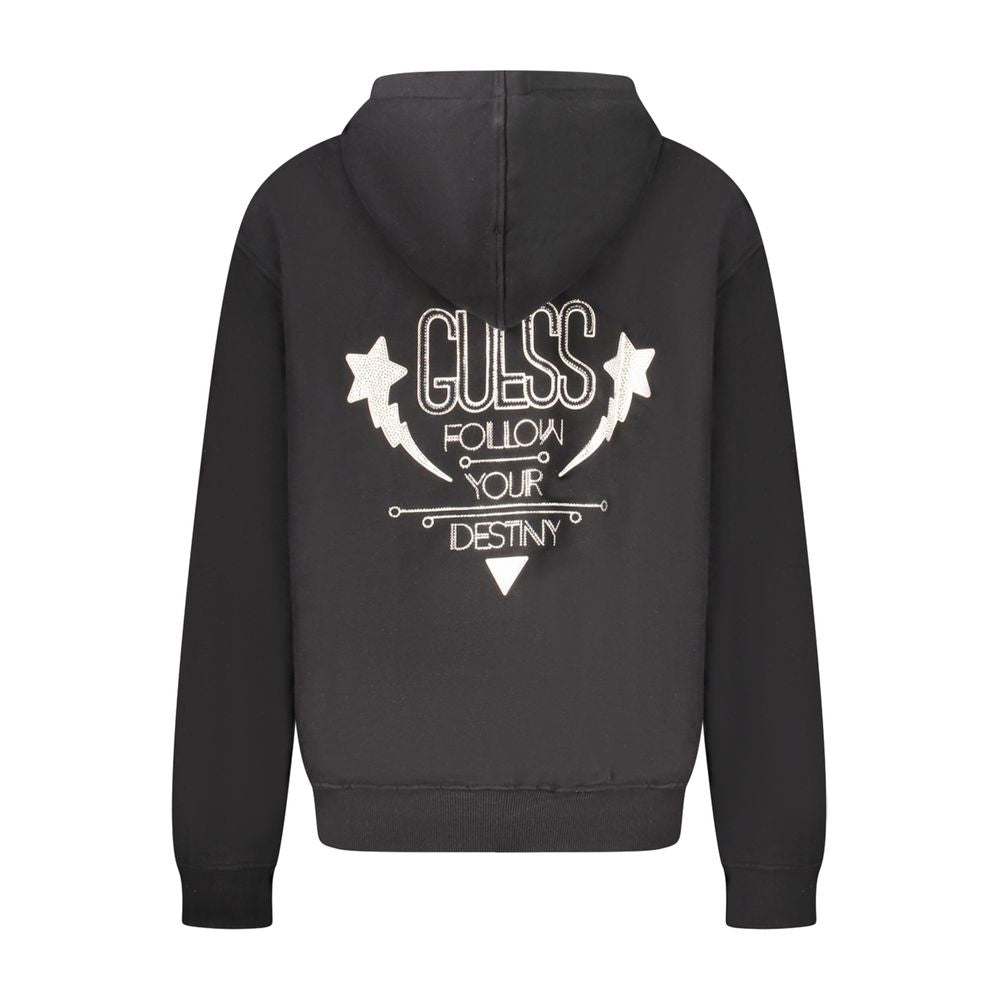 Guess Jeans Schwarzer Baumwoll-Sweatshirt für Damen