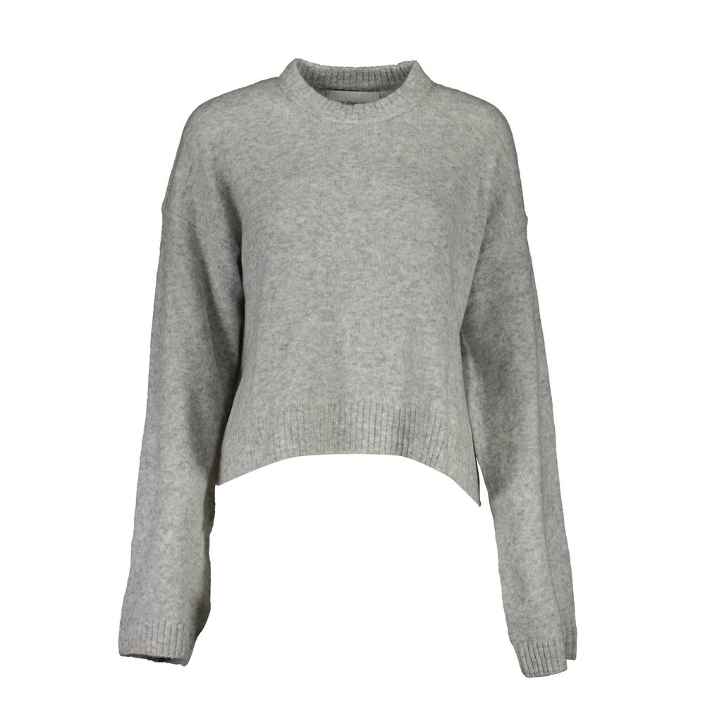 Calvin Klein Grauer Pullover aus Wolle für Frauen