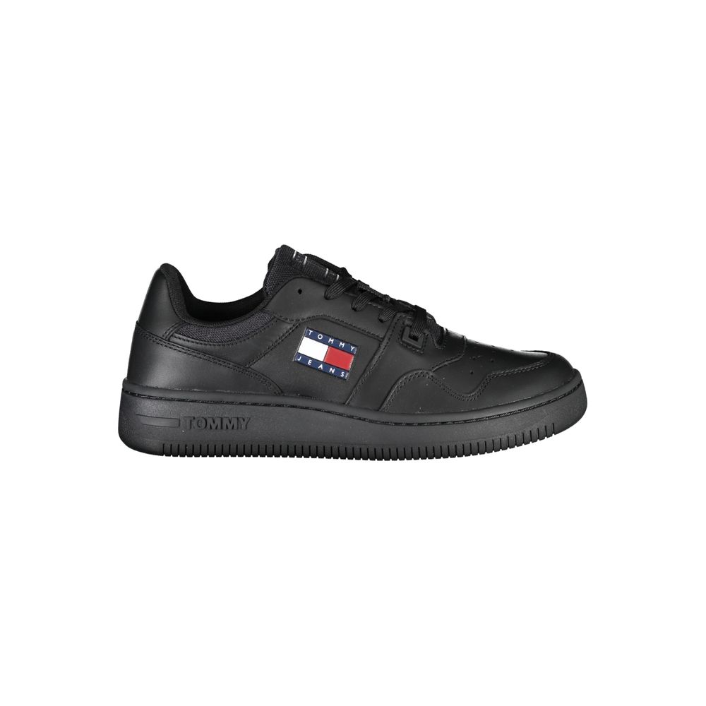 Tommy Hilfiger Schwarzer Sneaker aus echtem Leder