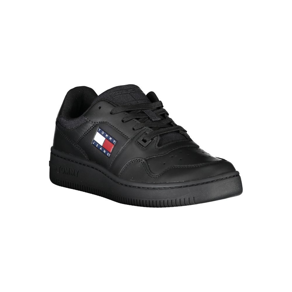 Tommy Hilfiger Schwarzer Sneaker aus echtem Leder
