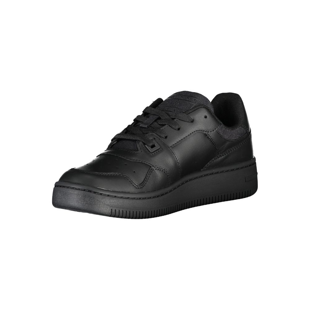 Tommy Hilfiger Schwarzer Sneaker aus echtem Leder