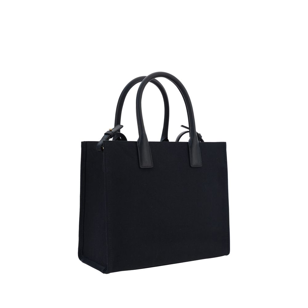 Versace Schwarze Baumwoll-Umhängetasche