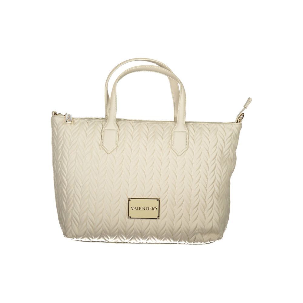 Mario Valentino Weiße Damen-Handtasche aus Polyurethan