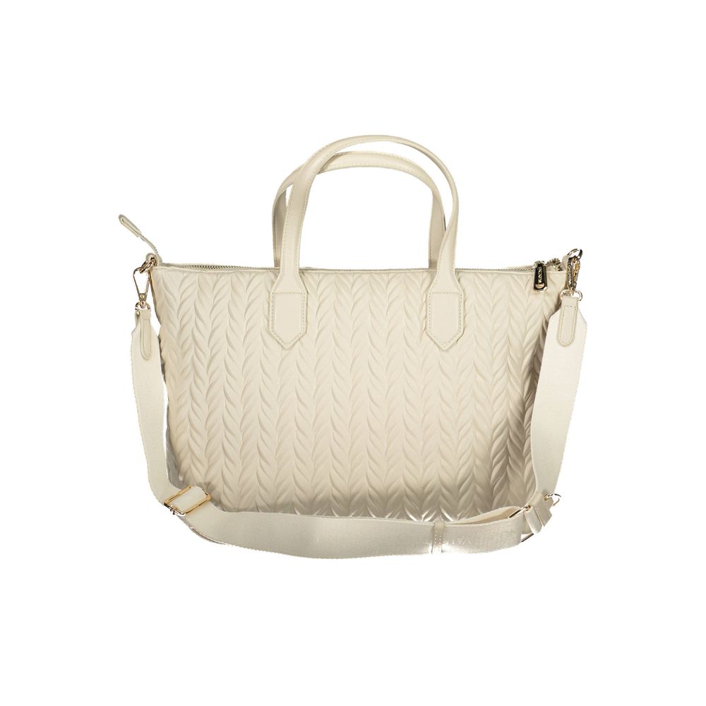 Mario Valentino Weiße Damen-Handtasche aus Polyurethan