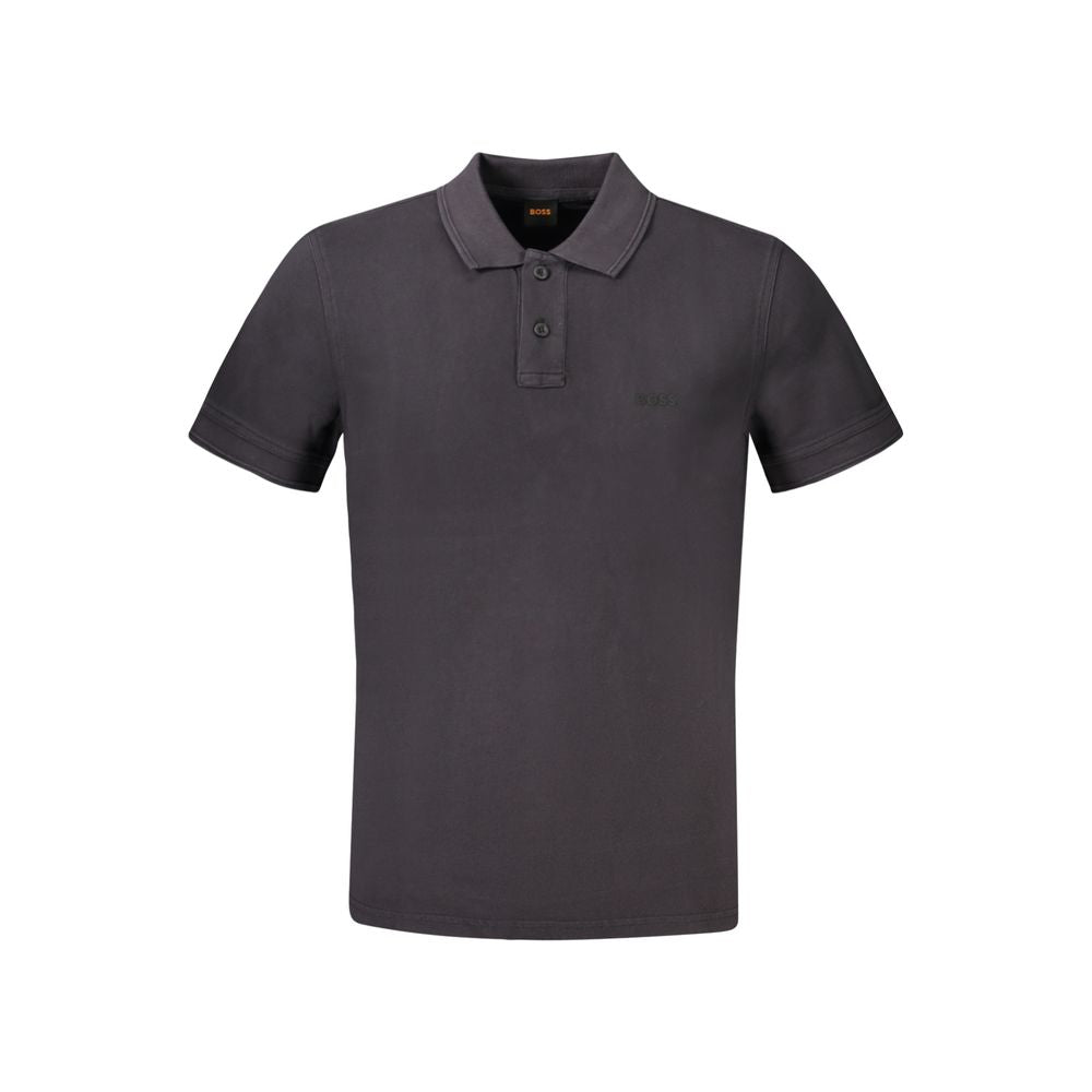 Hugo Boss Schwarzes Baumwoll-Poloshirt für Herren