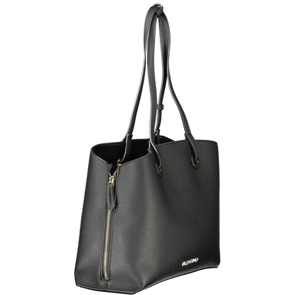 Mario Valentino Schwarze Damen-Handtasche aus Polyethylen