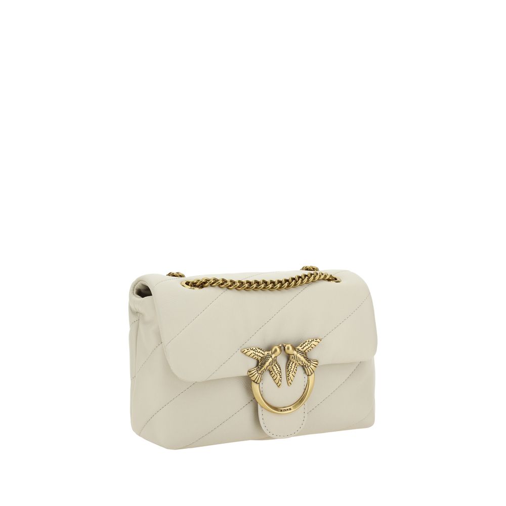 PINKO Weiße Bos Taurus Kalbsleder Schultertasche