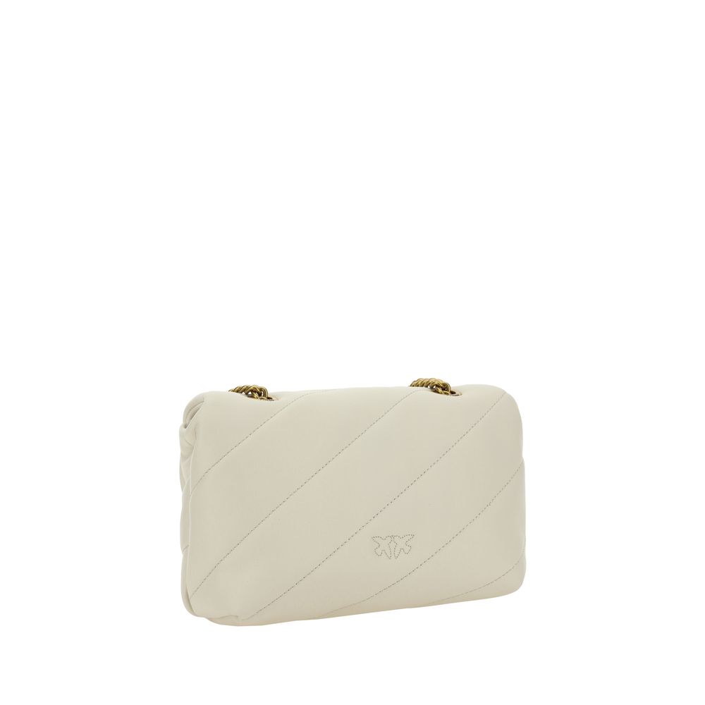 PINKO Weiße Bos Taurus Kalbsleder Schultertasche