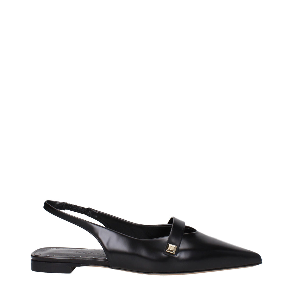 Max Mara Schwarze Ballerinas aus Leder