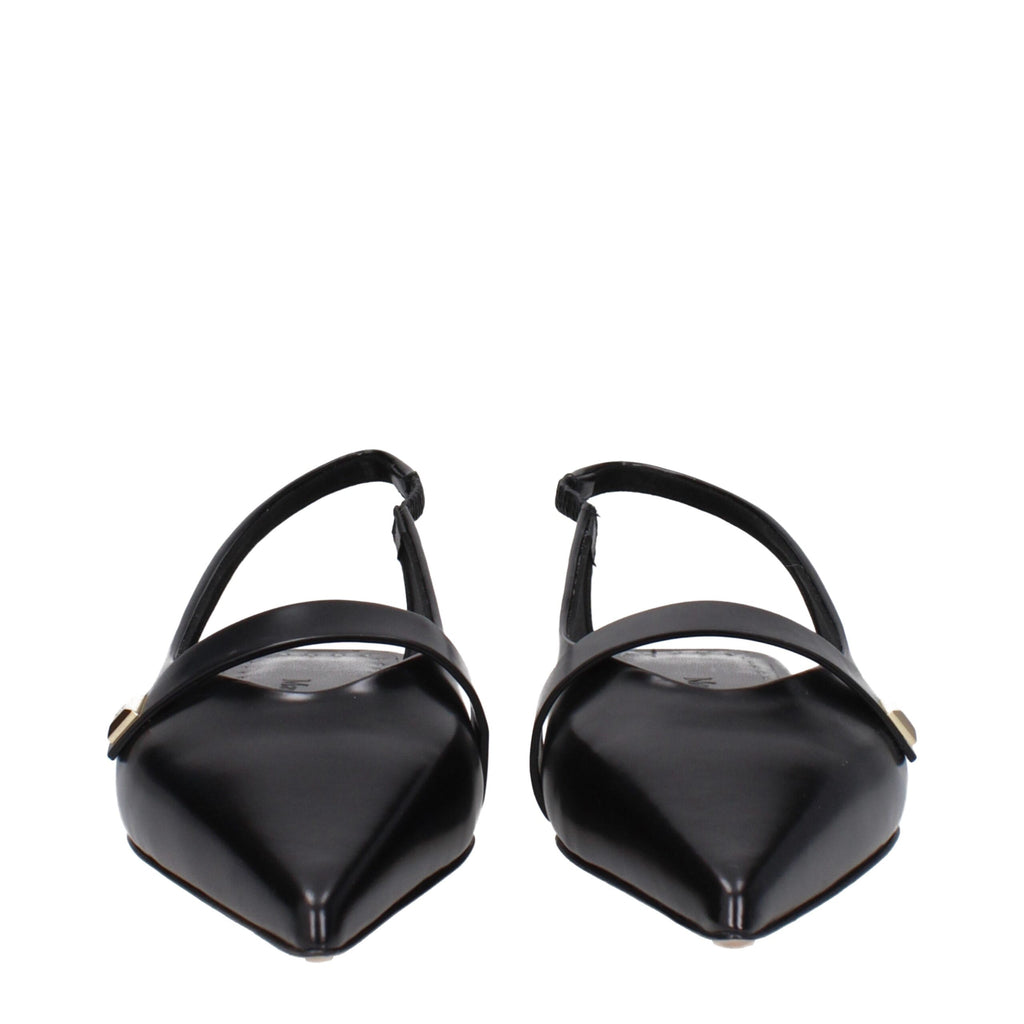 Max Mara Schwarze Ballerinas aus Leder