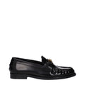 Versace Schwarze Leder Loafer zum Hineinschlüpfen