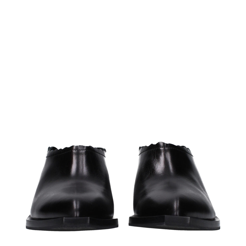 Moschino Schwarze Mules aus Leder