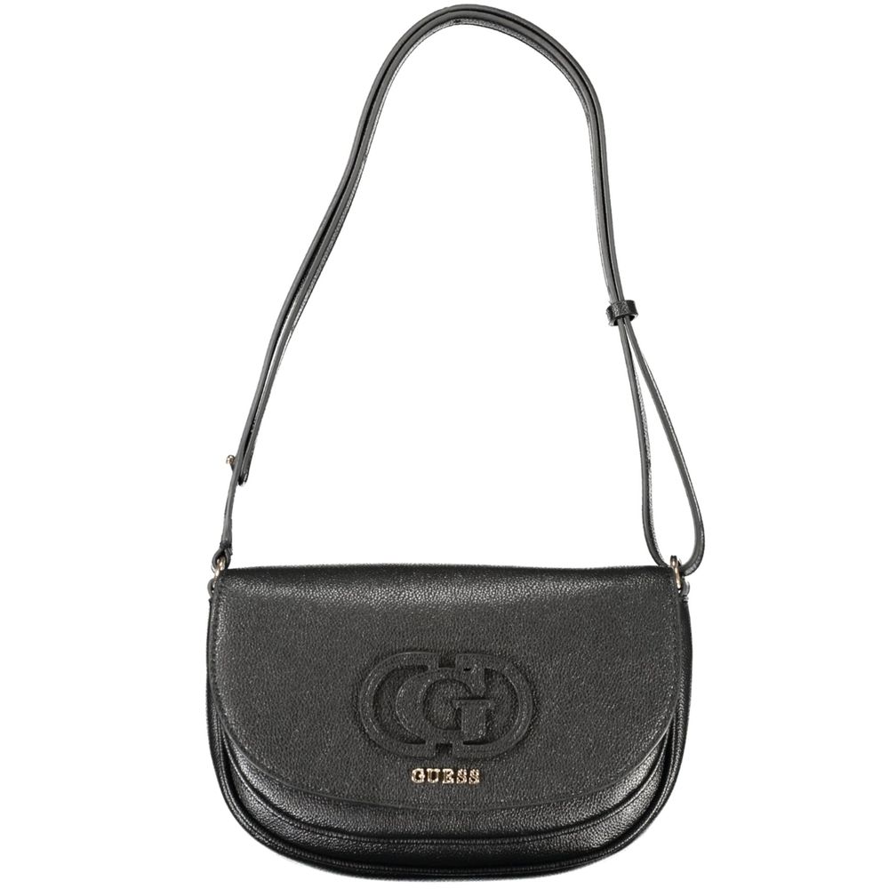 Guess Jeans Schwarze Damen-Handtasche aus Polyethylen