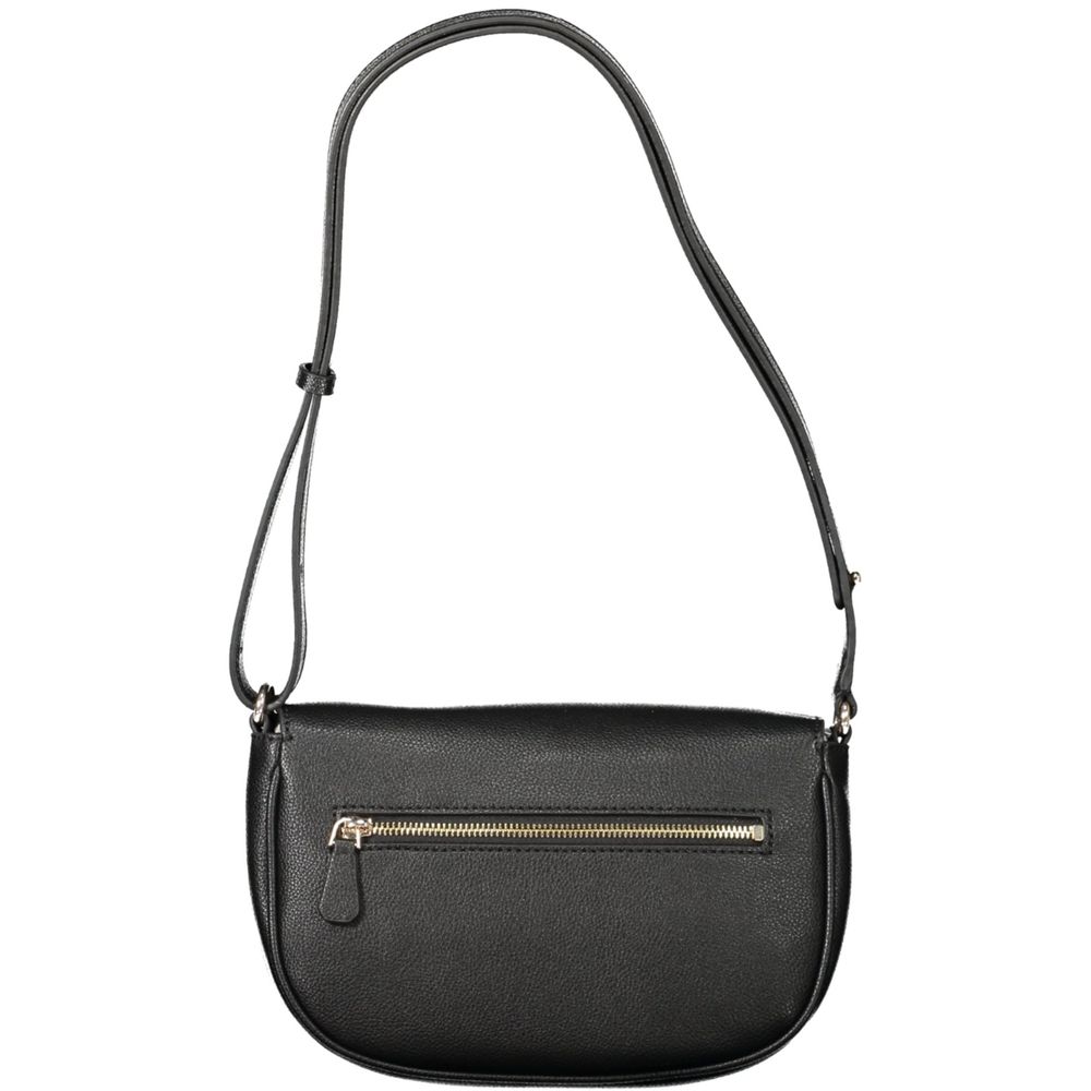 Guess Jeans Schwarze Damen-Handtasche aus Polyethylen