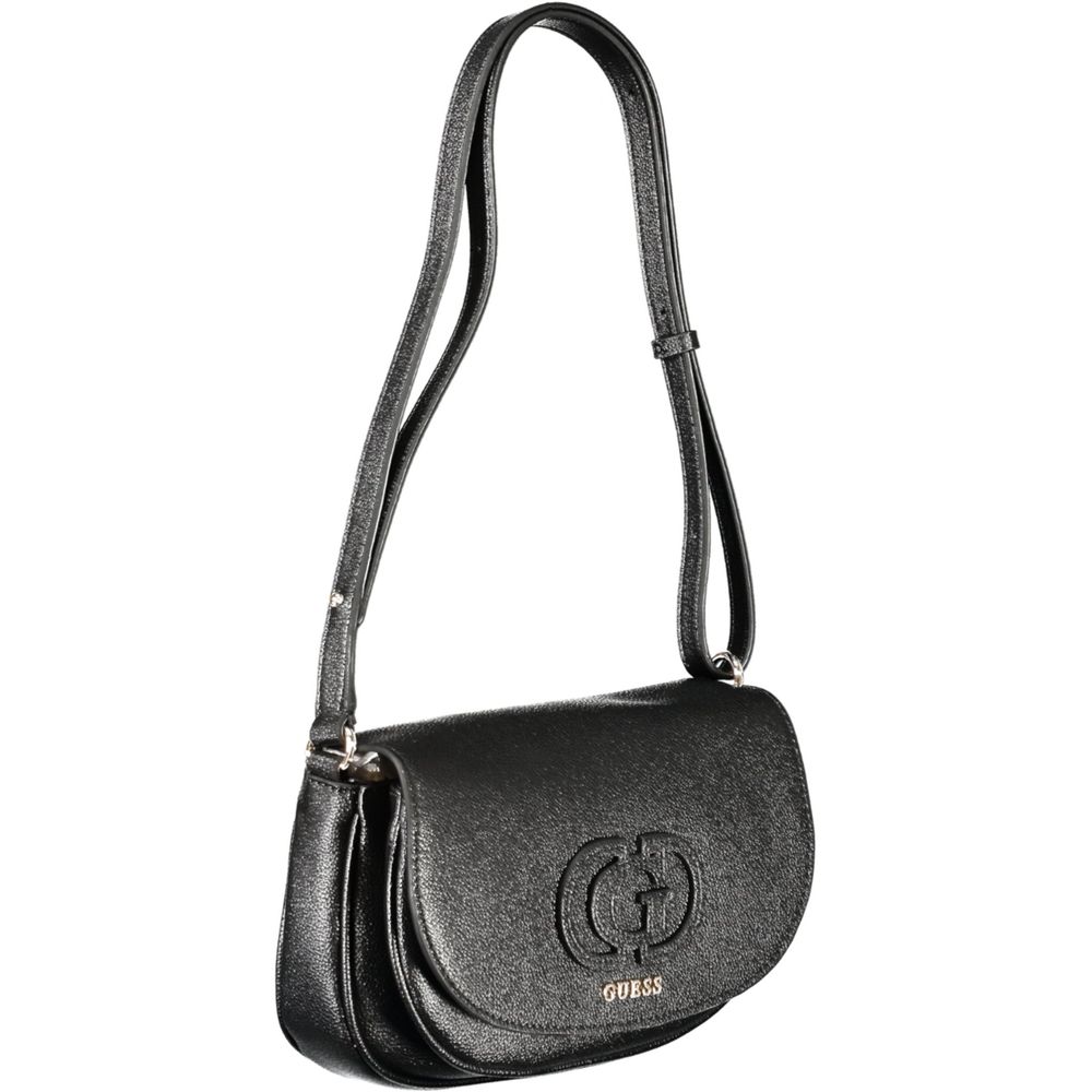 Guess Jeans Schwarze Damen-Handtasche aus Polyethylen