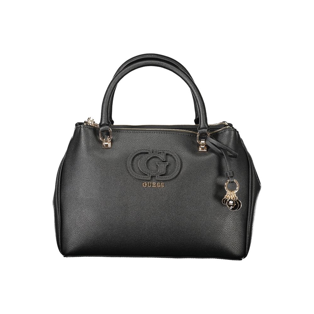 Guess Jeans Schwarze Damen-Handtasche aus Polyurethan