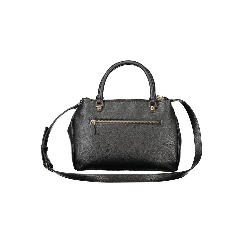 Guess Jeans Schwarze Damen-Handtasche aus Polyurethan