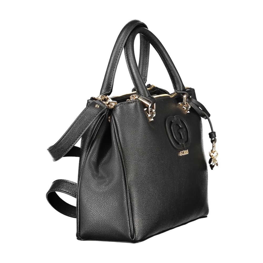 Guess Jeans Schwarze Damen-Handtasche aus Polyurethan