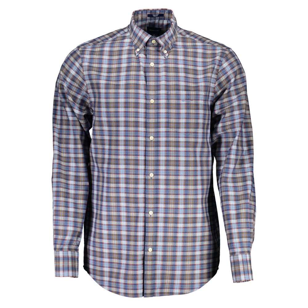 Gant Herrenhemd aus blauer Baumwolle