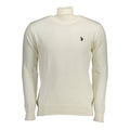 U.S. POLO ASSN. Weißer Herren-Pullover aus Baumwolle