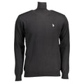 U.S. POLO ASSN. Schwarzes Baumwollhemd