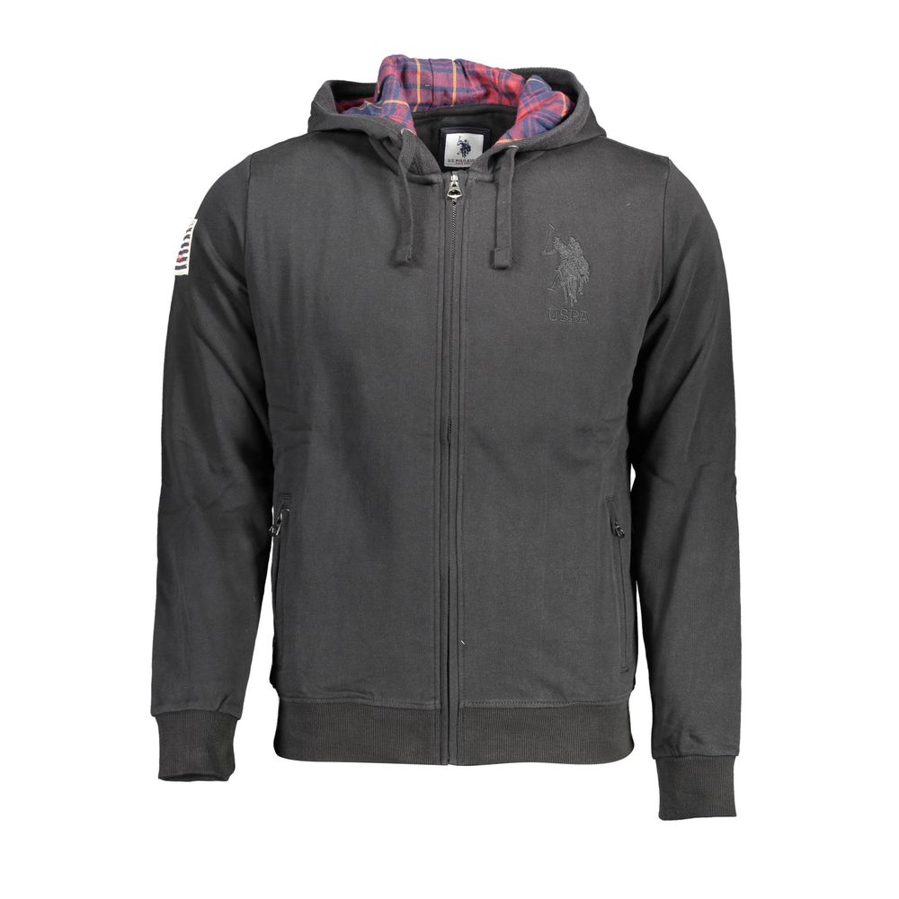 U.S. POLO ASSN. Schwarzer Baumwoll-Sweatshirt