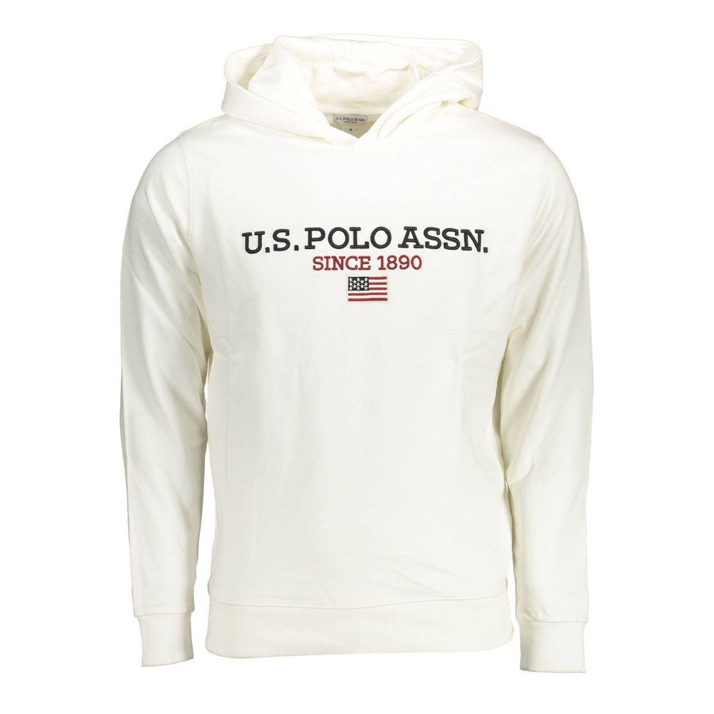 U.S. POLO ASSN. Weißes Herren-Sweatshirt aus Baumwolle