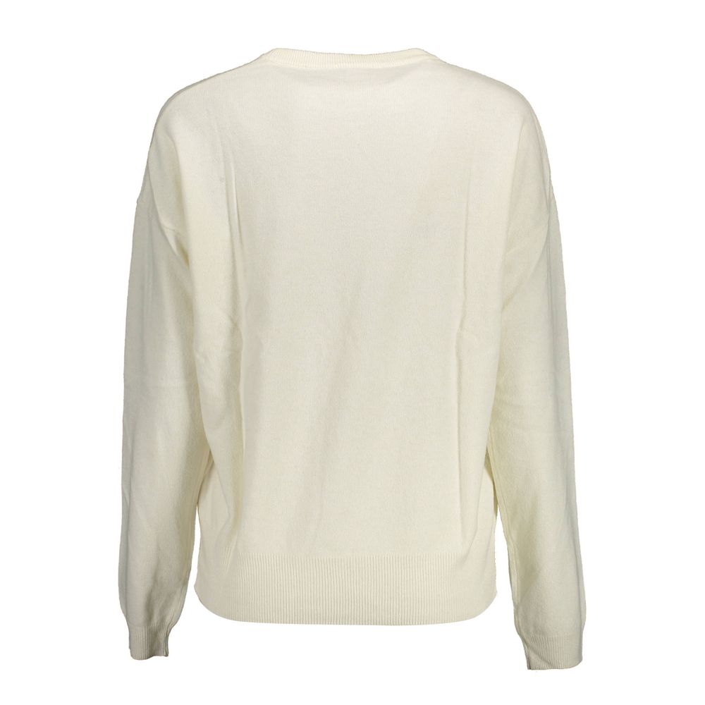 U.S. POLO ASSN. Weißer Wollpullover