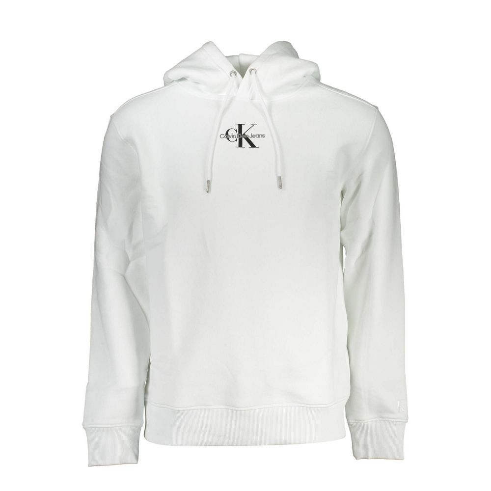 Calvin Klein Weißes Herren-Sweatshirt aus Baumwolle