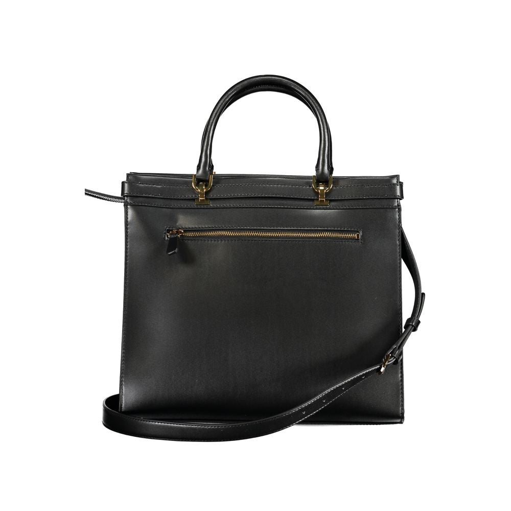 Guess Jeans Schwarze Damen-Handtasche aus Polyurethan