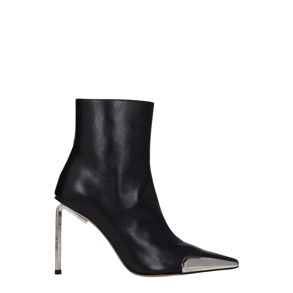 Off-White Schwarze Leder-Stiefeletten