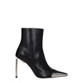 Off-White Schwarze Leder-Stiefeletten
