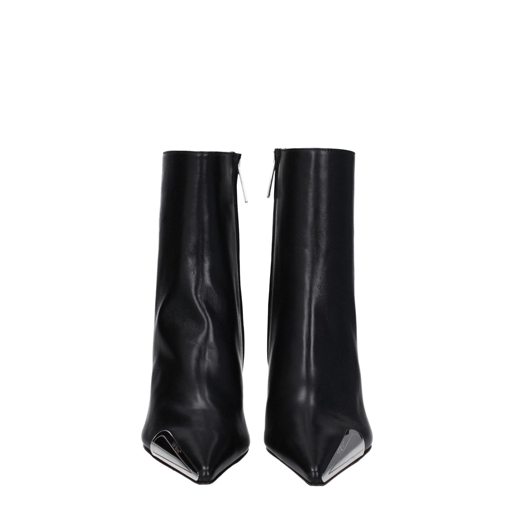 Off-White Schwarze Leder-Stiefeletten