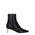 Off-White Schwarze Leder-Stiefeletten